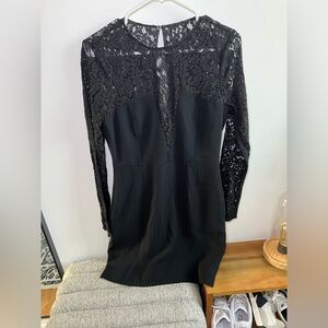 Aritzia Babaton Long Sleeve lace dress.